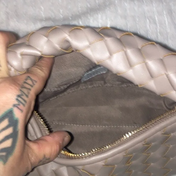 A New Day Elegant  leather Woven Tan mini Handbag NWOT - Picture 3 of 3